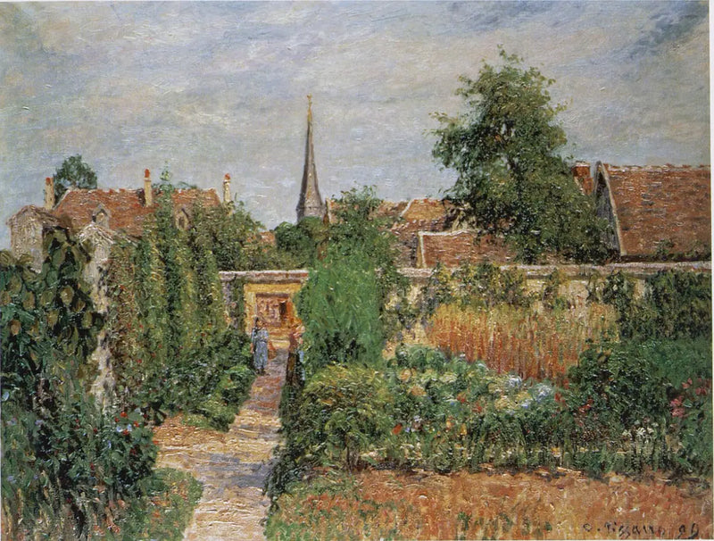 Eragny'deki Sebze Bahçesi ve Çan Kulesi - Camille Pissarro