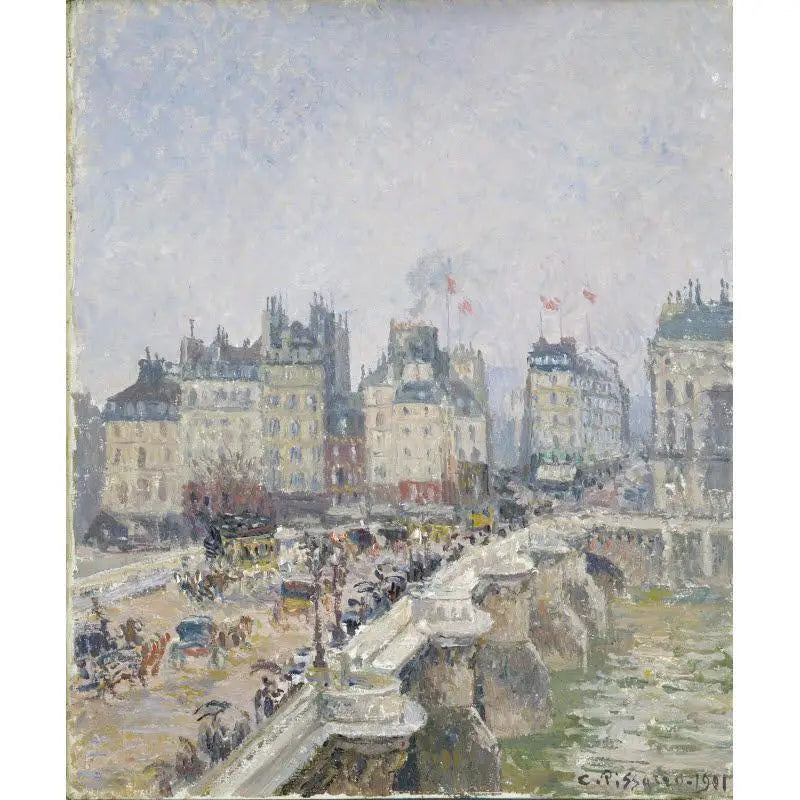 Yeni Köprü, ıslak hava - Camille Pissarro