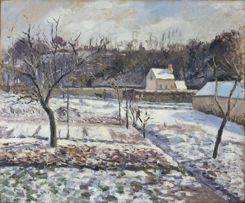 L'Hermitage, Pontoise, kar etkisi - Camille Pissarro