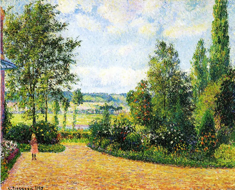 Octave Mirbeau'nun Bahçesi, Teras, Les Damps - Camille Pissarro