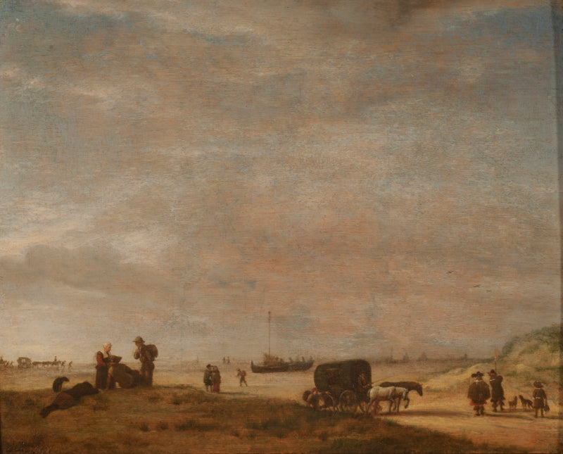 La plage de Scheveningen - Adriaen van de Velde