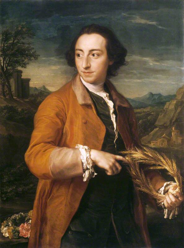 Lascelles Raymond Iremonger (1718/19–1793) avec des couronnes de maïs et de roses - Pompeo Batoni
