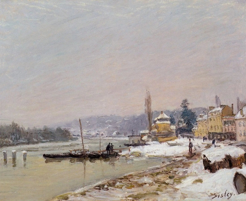 Port-Marly kar altında - Alfred Sisley