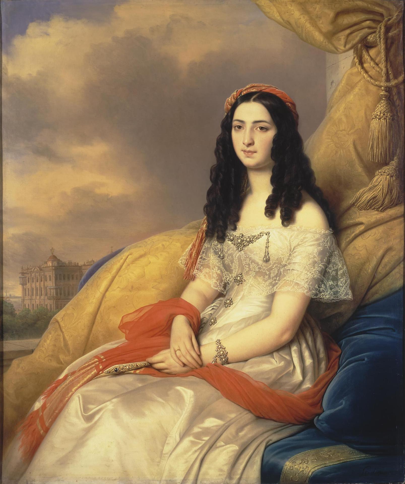 Portrait de la comtesse d'Ash - Charles de Steuben