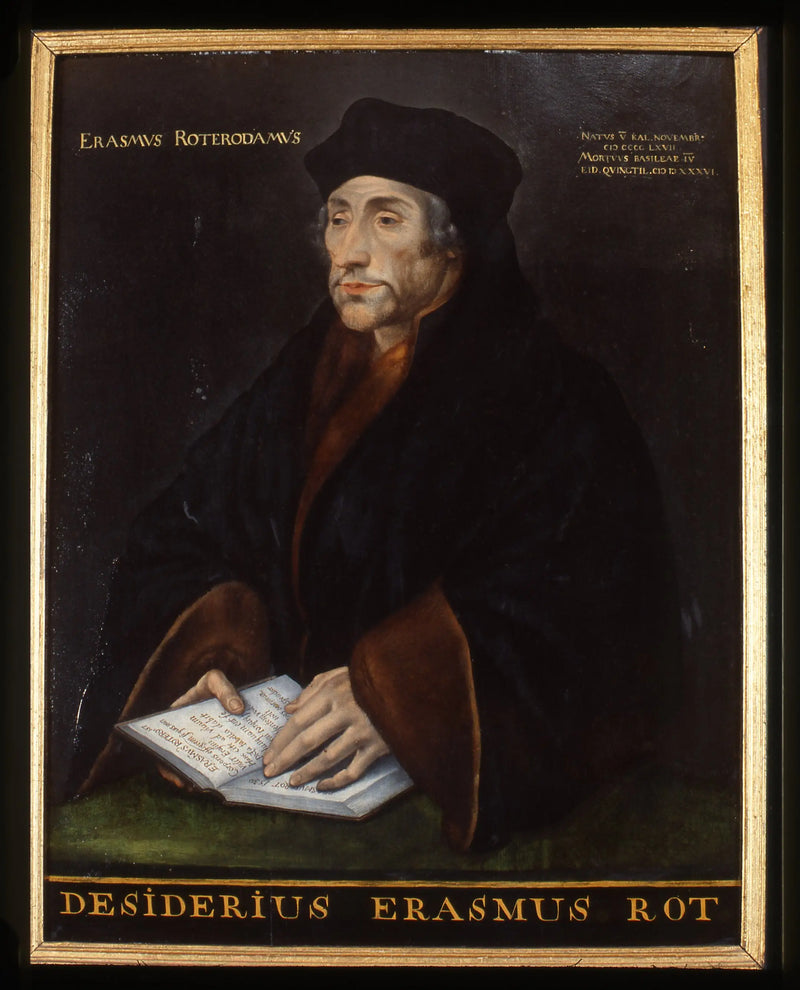 Desiderius Erasmus portresi, hümanist - Hans Holbein genç