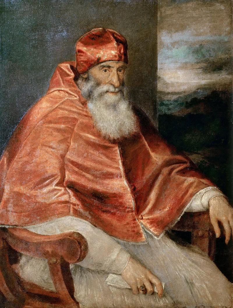 Paul III'ün Camauro ile Portresi - Titian