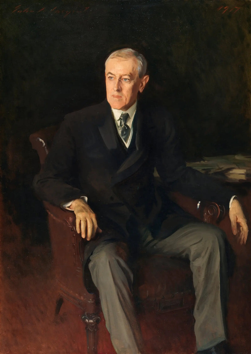Woodrow Wilson'un Portresi (1856-1924), Amerikan Başkanı - John Singer Sargent