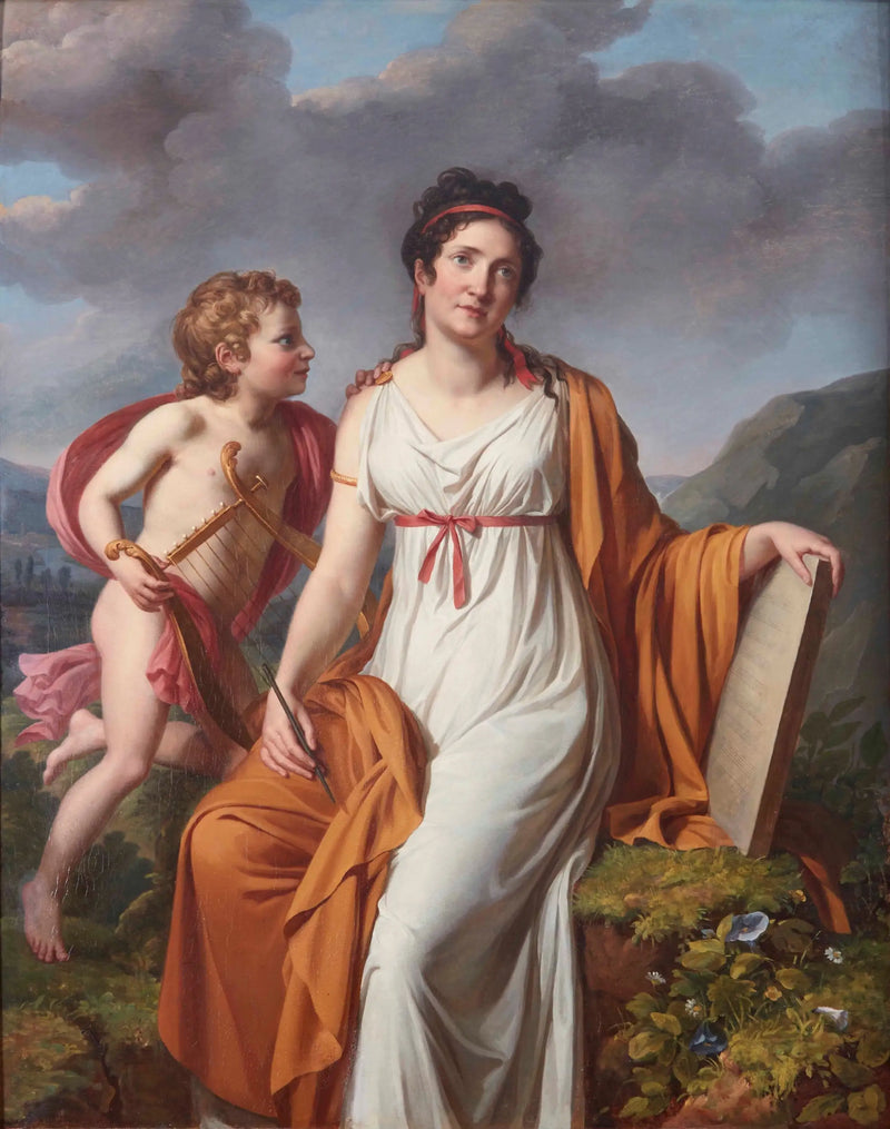 Sappho'da muhtemelen Madame de Reiset d'Arques olan bir hanımefendinin portresi - Marie-Guillemine Benoist