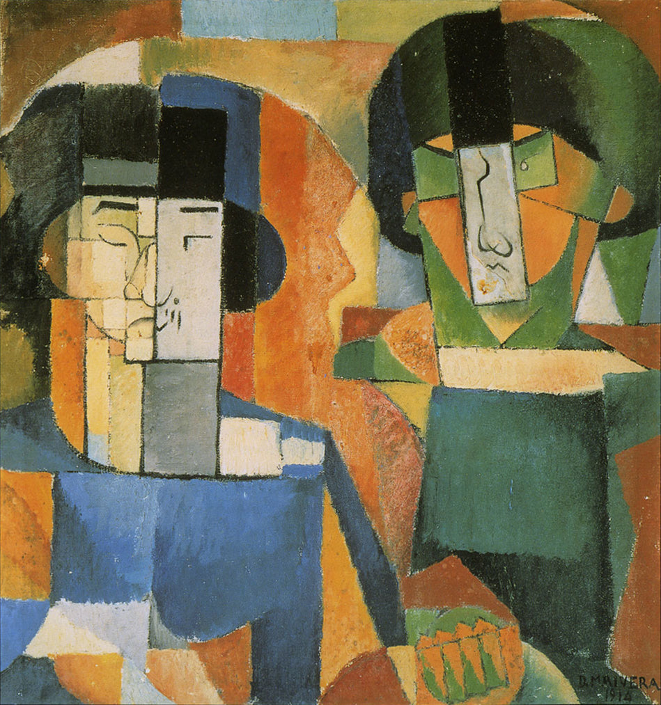 Messieurs Kawashima ve Foujita'nın Portresi – Diego Rivera (1914)
