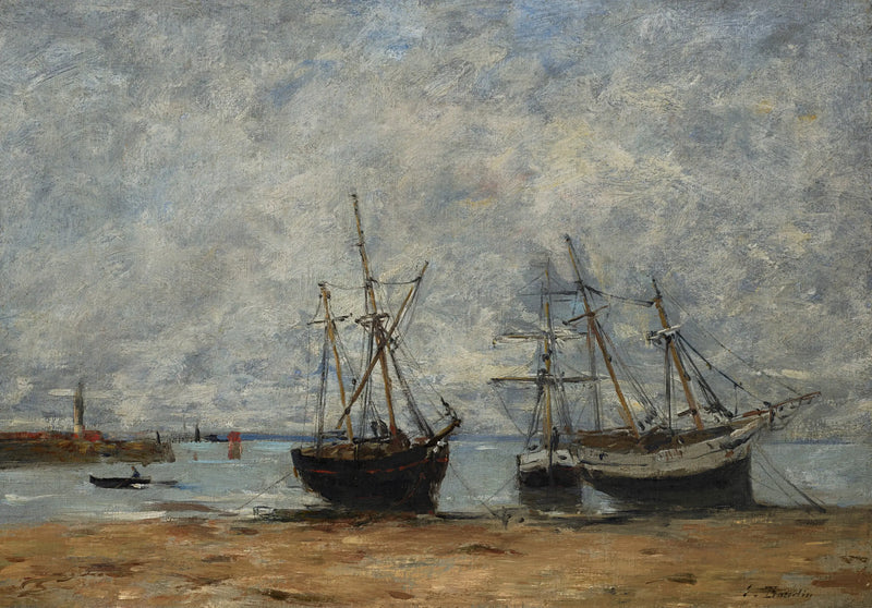 Portrieux, alçak gelgit limanı - Eugène Boudin