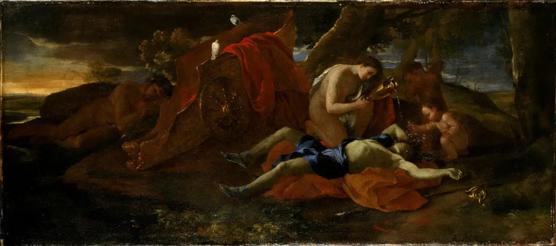 Ağlayan Venüs Adonis - Nicolas Poussin