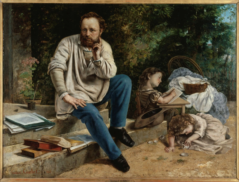 Proudhon ve Çocukları - Gustave Courbet