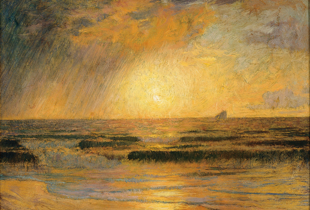 Puesta de sol en el mar - René Ménard