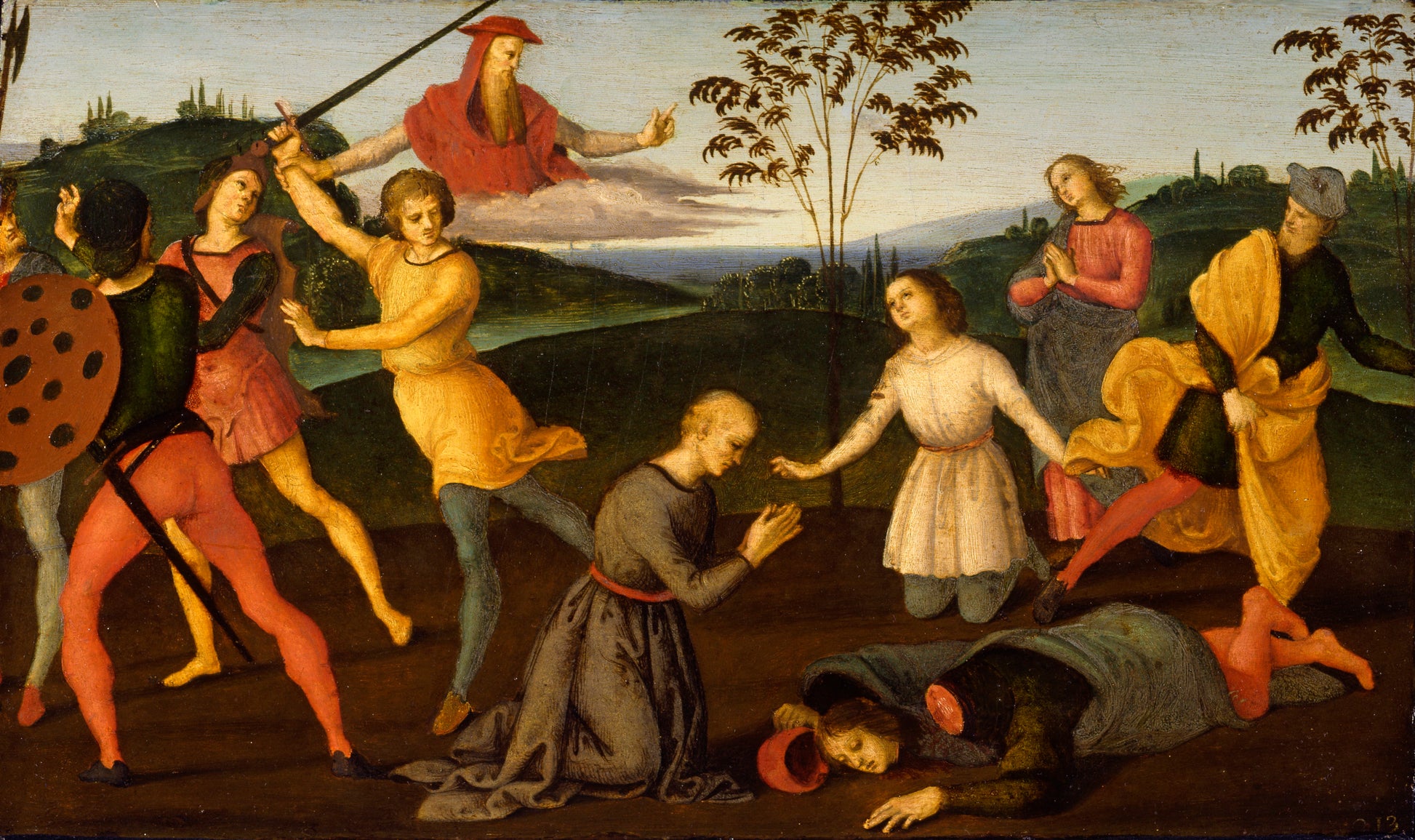 Reproduction du tableau « Saint Jérôme punissant l'hérétique Sabinien - Raphaël Sanzio » par Alpha Reproduction en peinture à l’huile
