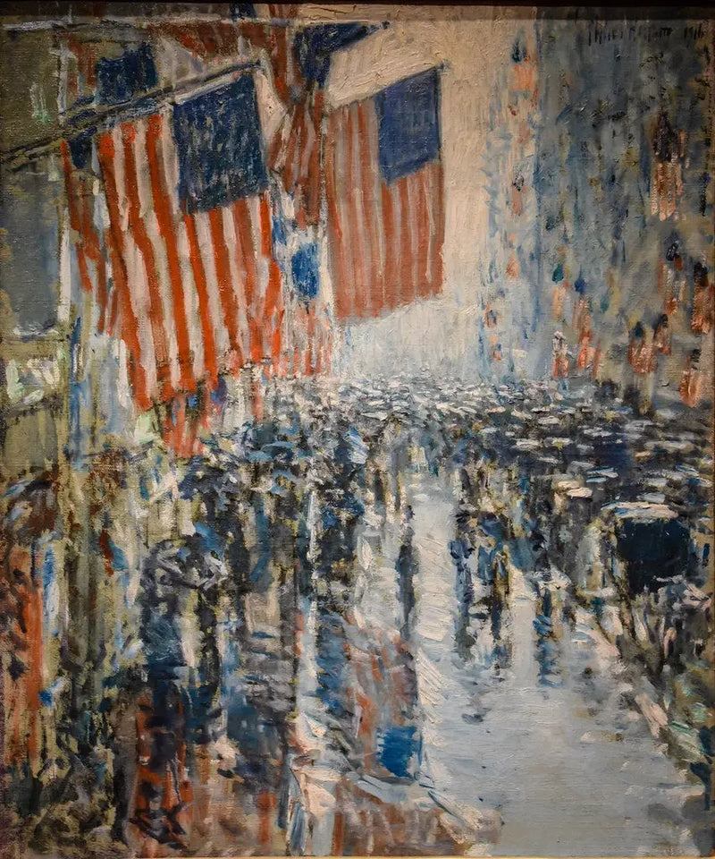 Yağmur Günü, Beşinci Cadde - Childe Hassam