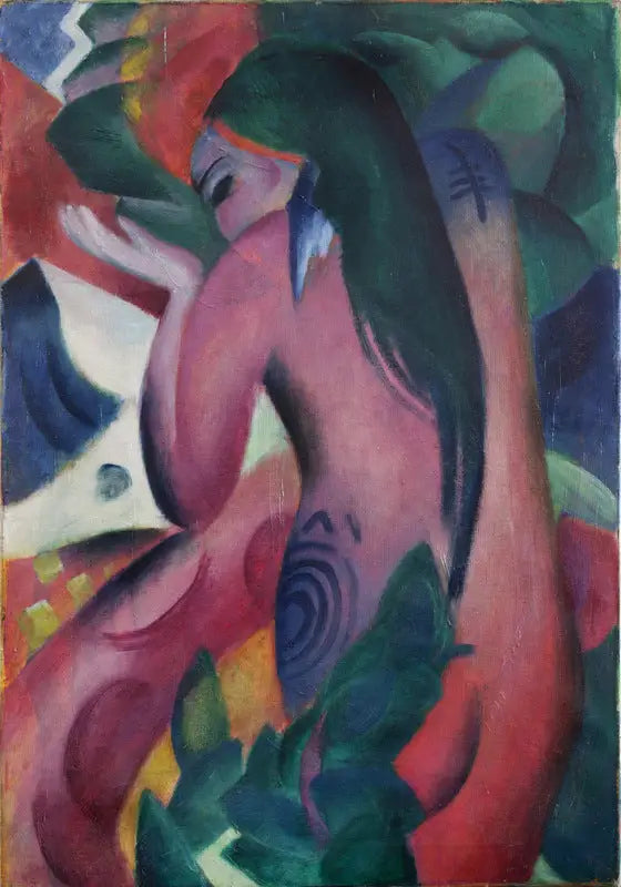 Kırmızı Kadın - Franz Marc