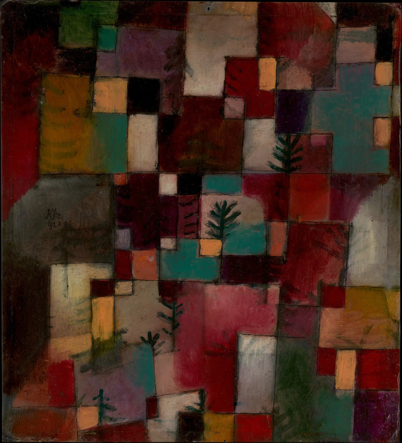 Kırmızı-yeşil ve mor-sarı ritimler - Paul Klee