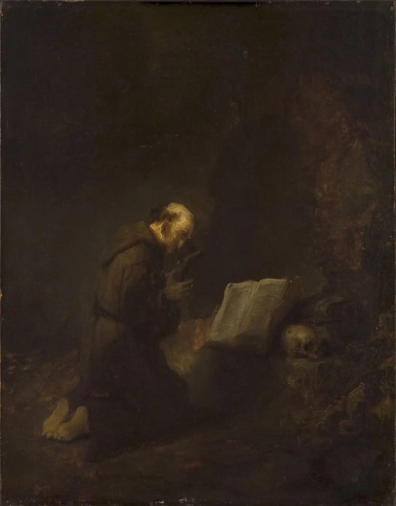 Aziz Francis de Assisi dua ederken - Rembrandt