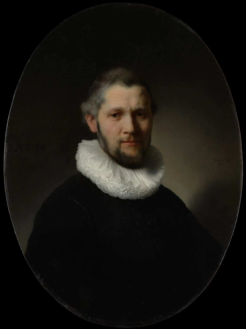 Reproduction du tableau « Portrait d'homme - Rembrandt » par Alpha Reproduction en peinture à l’huile
