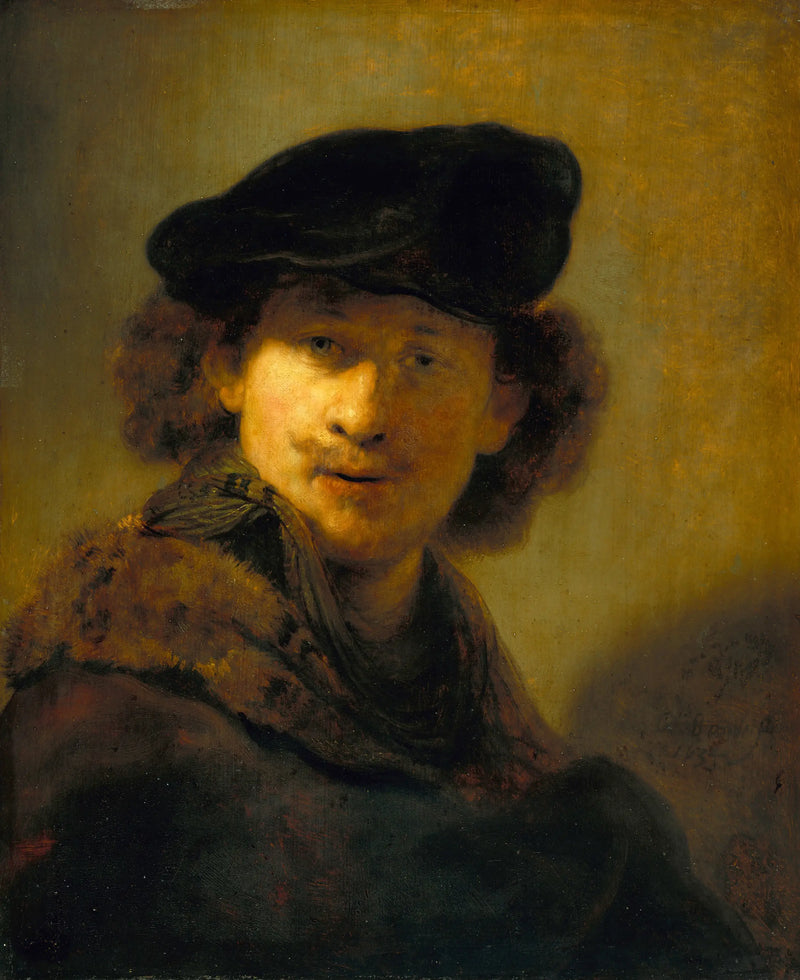 Kadife bereli Otoportre - Rembrandt