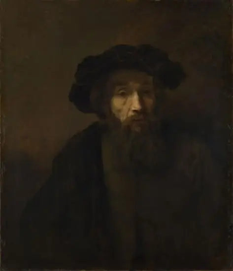 Sakallı bir adam şapka ile - Rembrandt