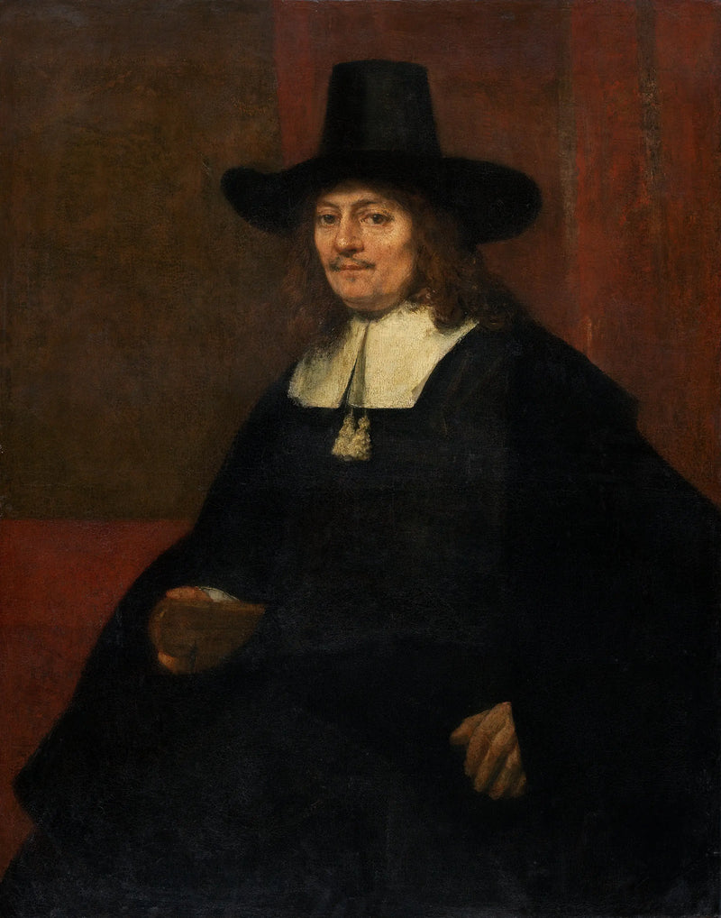 Silindirik şapka takan bir adamın portresi - Rembrandt