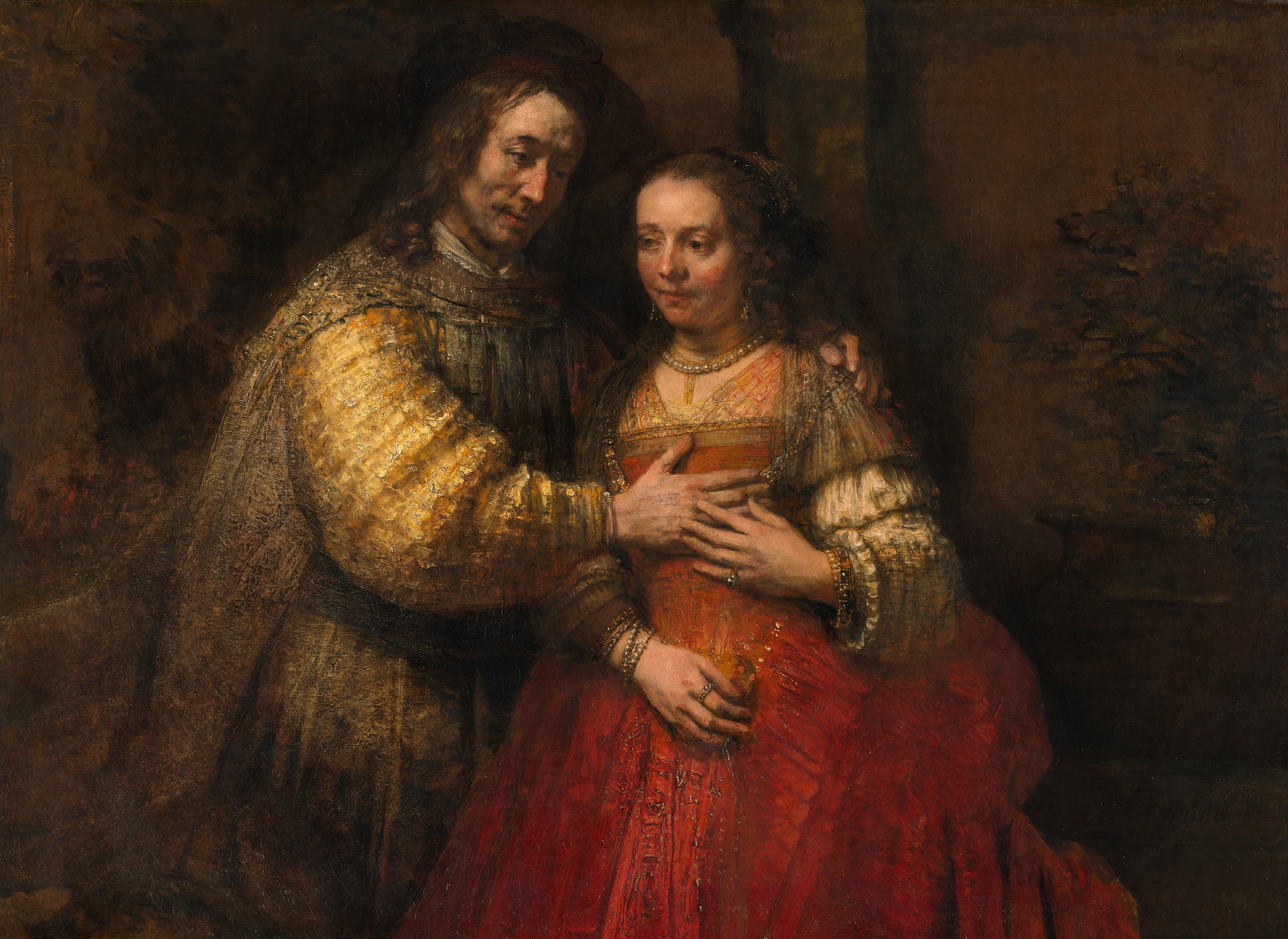Reproduction du tableau « La Fiancée juive - Rembrandt » par Alpha Reproduction en peinture à l’huile