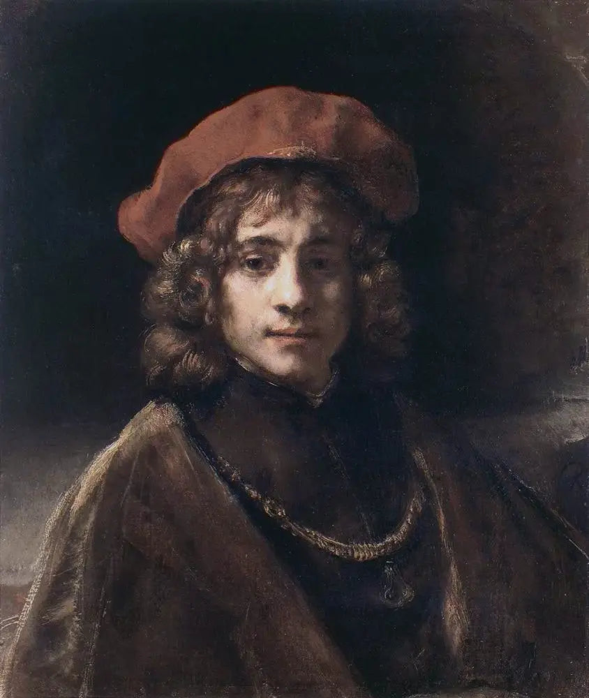 Reproduction du tableau « Portrait de Titus van Rijn - Rembrandt » par Alpha Reproduction en peinture à l’huile