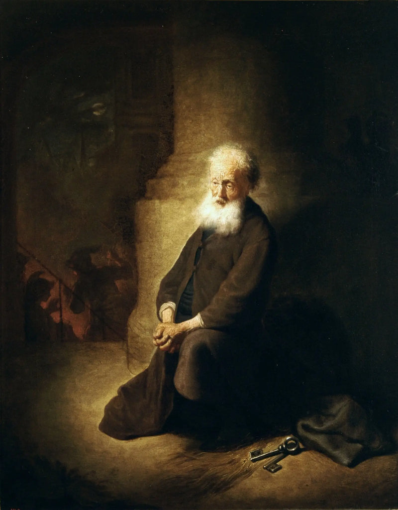 Diz çökmüş Saint-Pierre. - Rembrandt