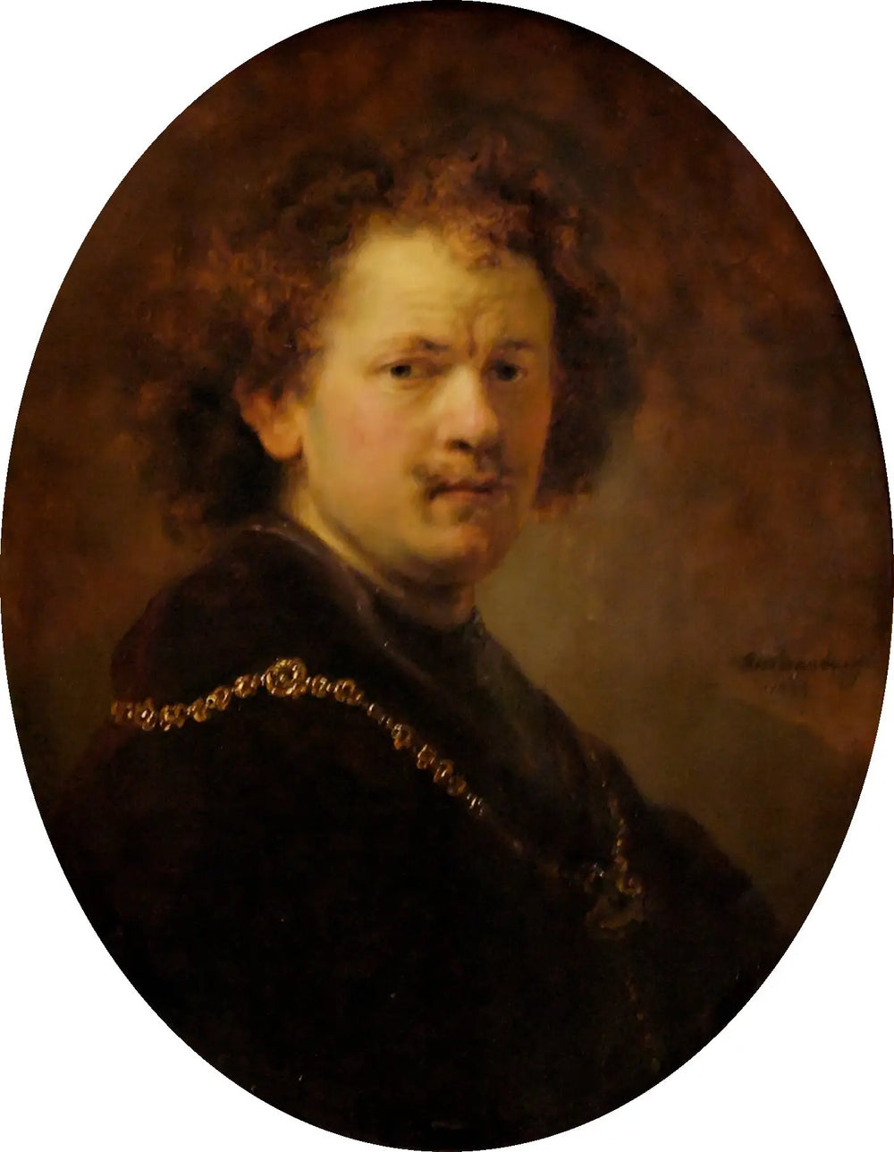 Reproduction du tableau « Portrait de l'artiste tête nue - Rembrandt » par Alpha Reproduction en peinture à l’huile