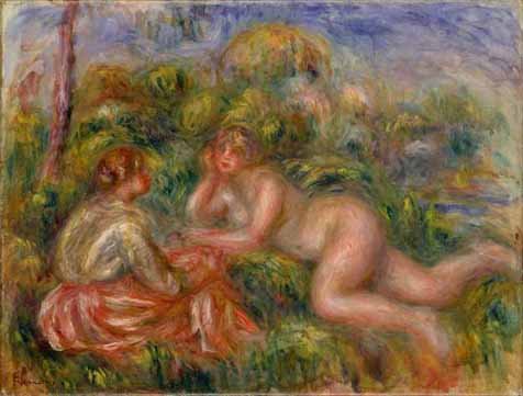 Reproduction du tableau « Après le bain - Pierre-Auguste Renoir » par Alpha Reproduction en peinture à l’huile