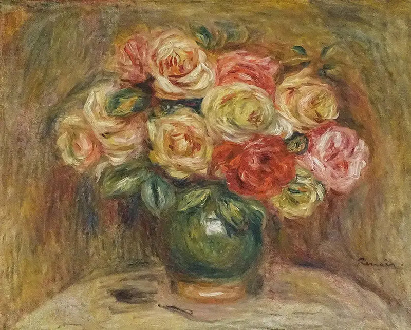 Bir Vazoda Güller - Pierre-Auguste Renoir