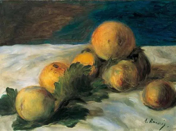 Şeftalili Natürmort - Pierre-Auguste Renoir