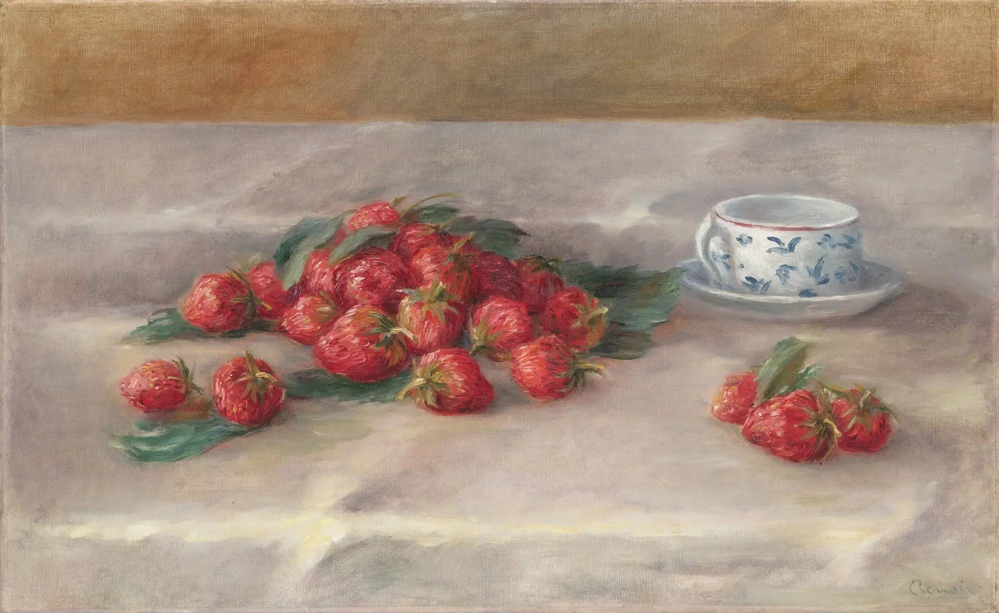 Reproduction du tableau « Les Fraises - Pierre-Auguste Renoir » par Alpha Reproduction en peinture à l’huile