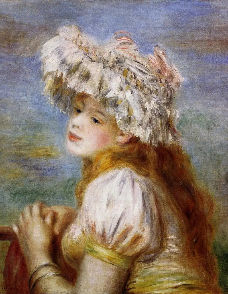 Dantelalı Saç Modeline Sahip Genç Kız - Pierre-Auguste Renoir