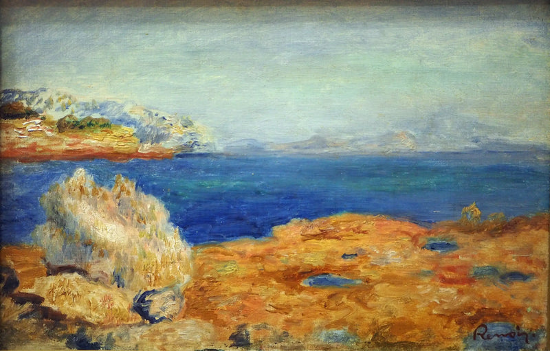 Sarı Kayalar ve Mavi Deniz - Pierre-Auguste Renoir