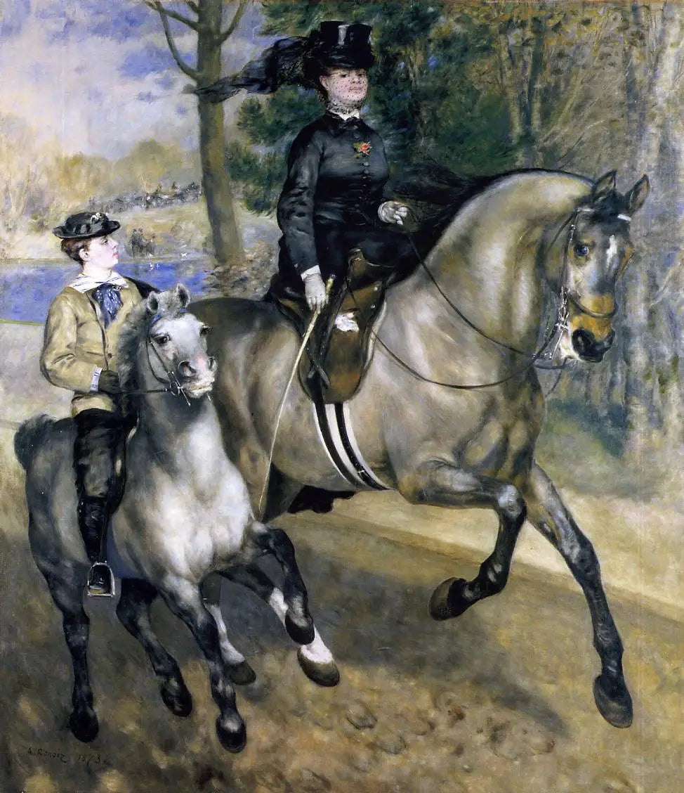 Reproduction du tableau « Allée cavalière au bois de Boulogne - Pierre-Auguste Renoir » par Alpha Reproduction en peinture à l’huile
