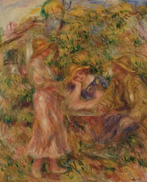 Üç karakter bir manzarada - Pierre-Auguste Renoir