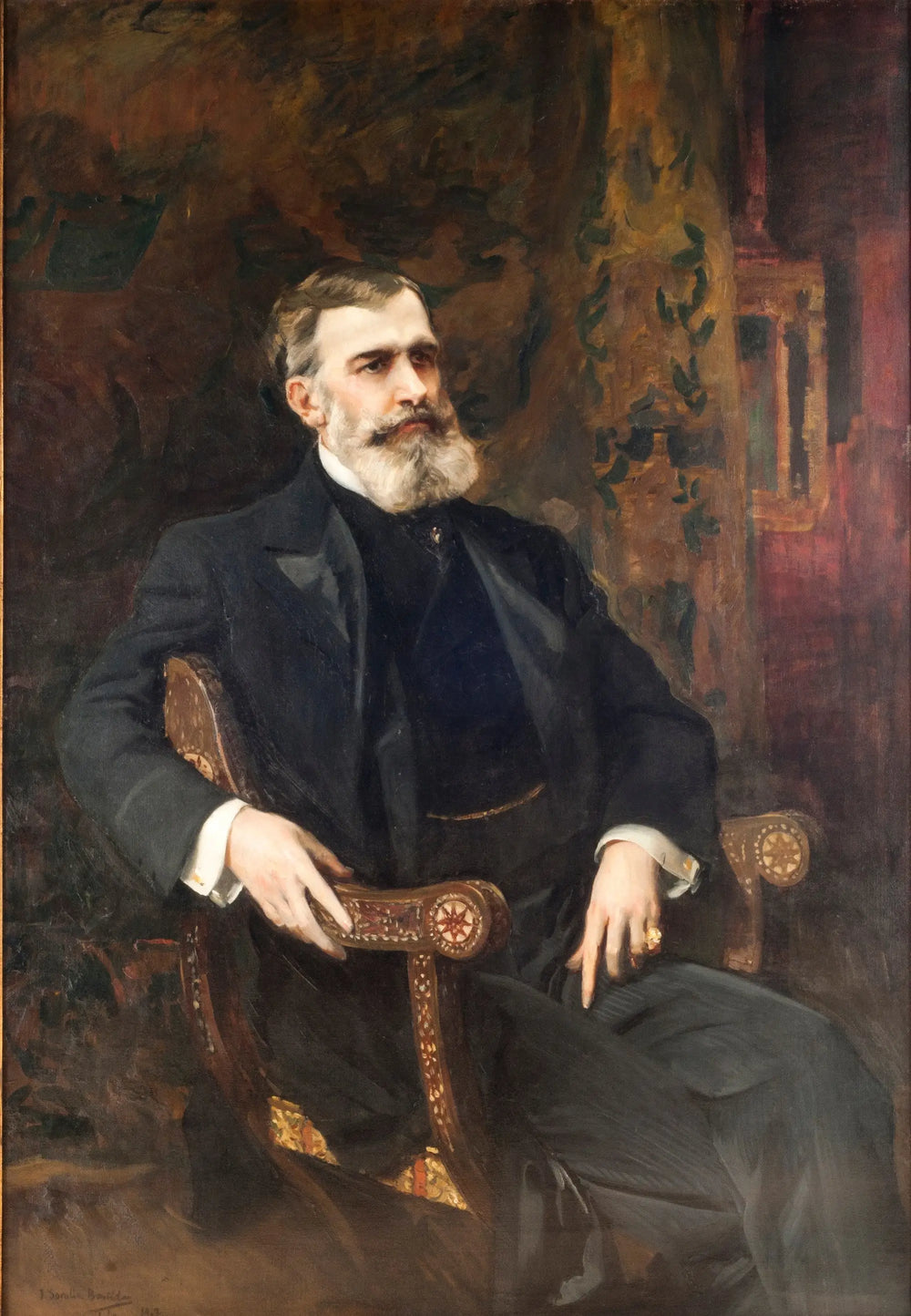 Reproduction du tableau « Portrait de José Prudencio Guerrico - Joaquín Sorolla » par Alpha Reproduction en peinture à l’huile