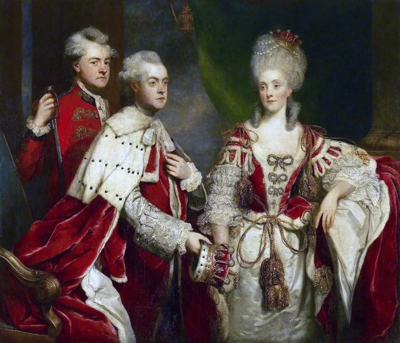 George, 2. Kont Harcourt, eşi Elizabeth ve kardeşi William - Joshua Reynolds
