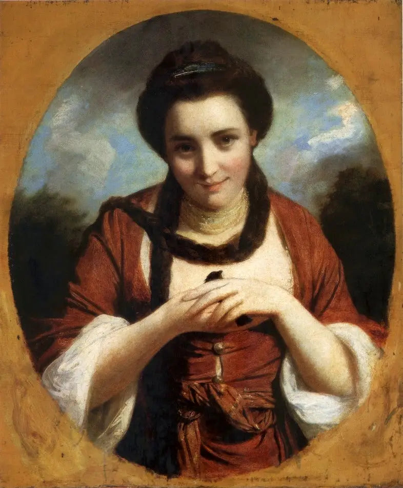 Miss Nelly O'Brien ile Bir Kuşlu Portre - Joshua Reynolds