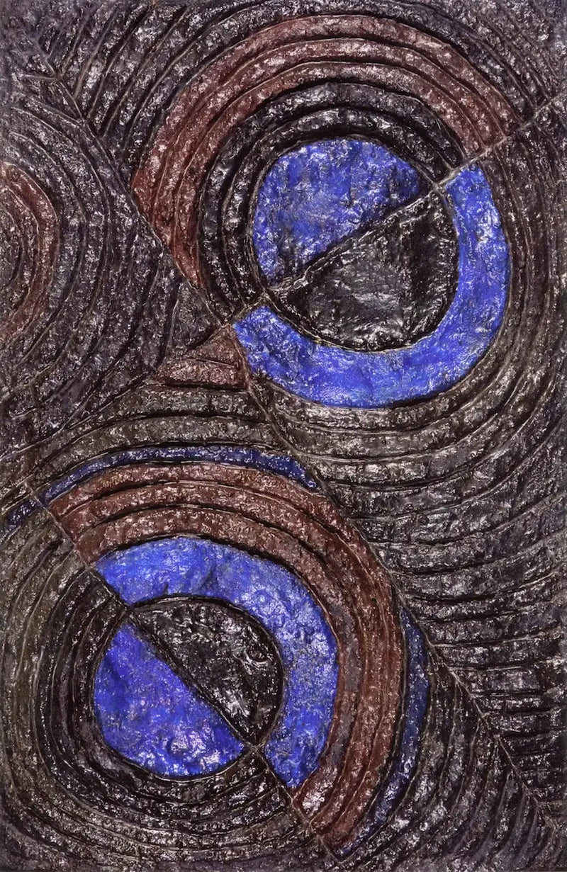 Kahverengi ve mavi rölyef - Robert Delaunay