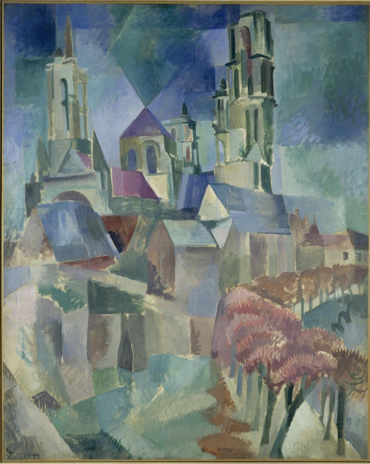 Reproduction du tableau « Les Tours de Laon - Robert Delaunay » par Alpha Reproduction en peinture à l’huile