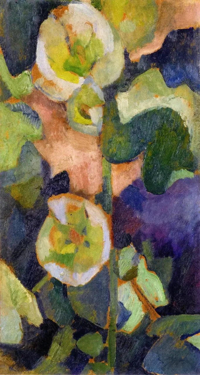 Beyaz hollyhock - Robert Delaunay