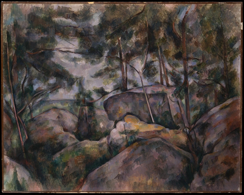 Fontainebleau'daki Kayalar - Paul Cézanne