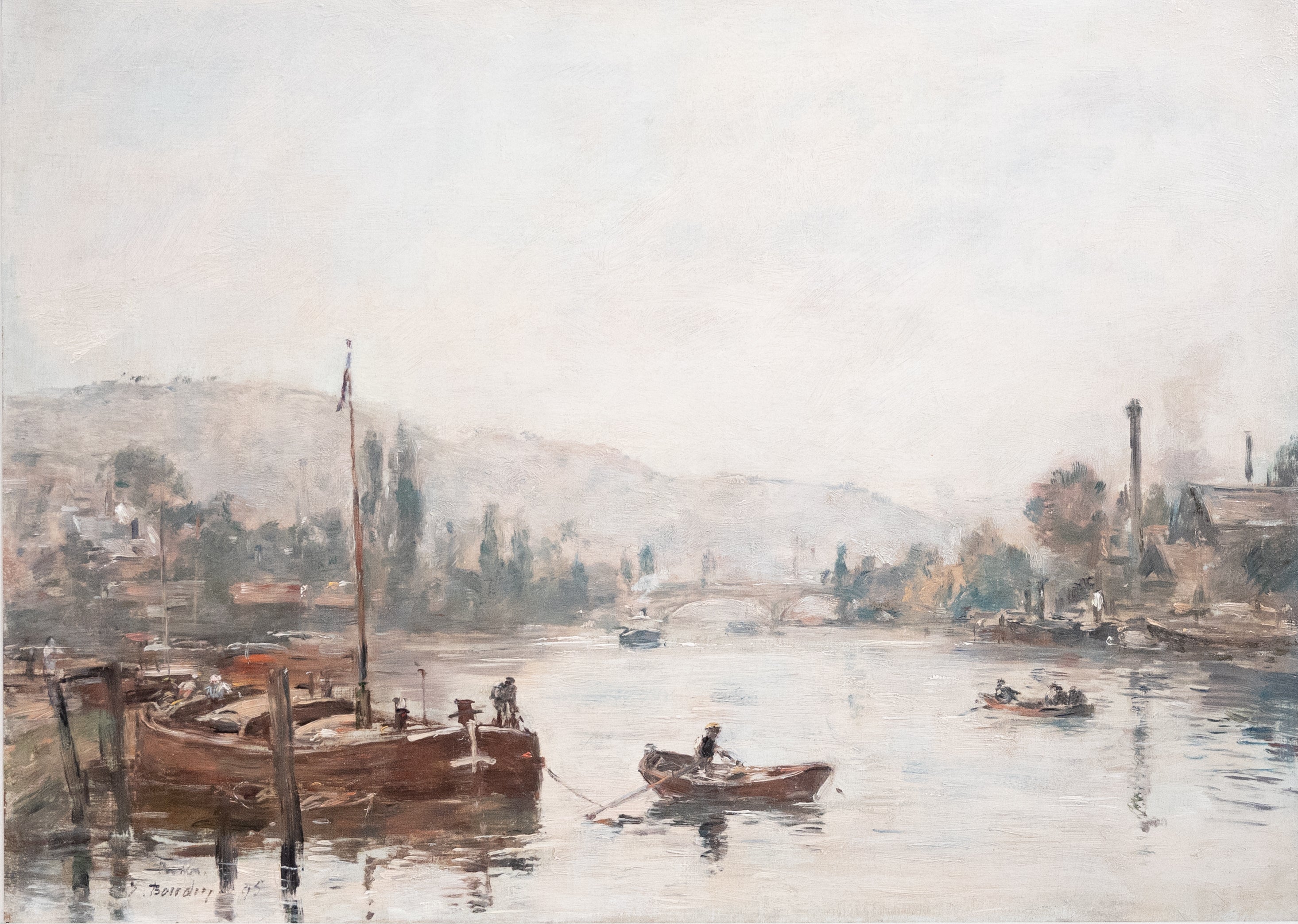 Reproduction du tableau « Rouen - La côte Sainte-Catherine, brume du matin - Eugène Boudin » par Alpha Reproduction en peinture à l’huile