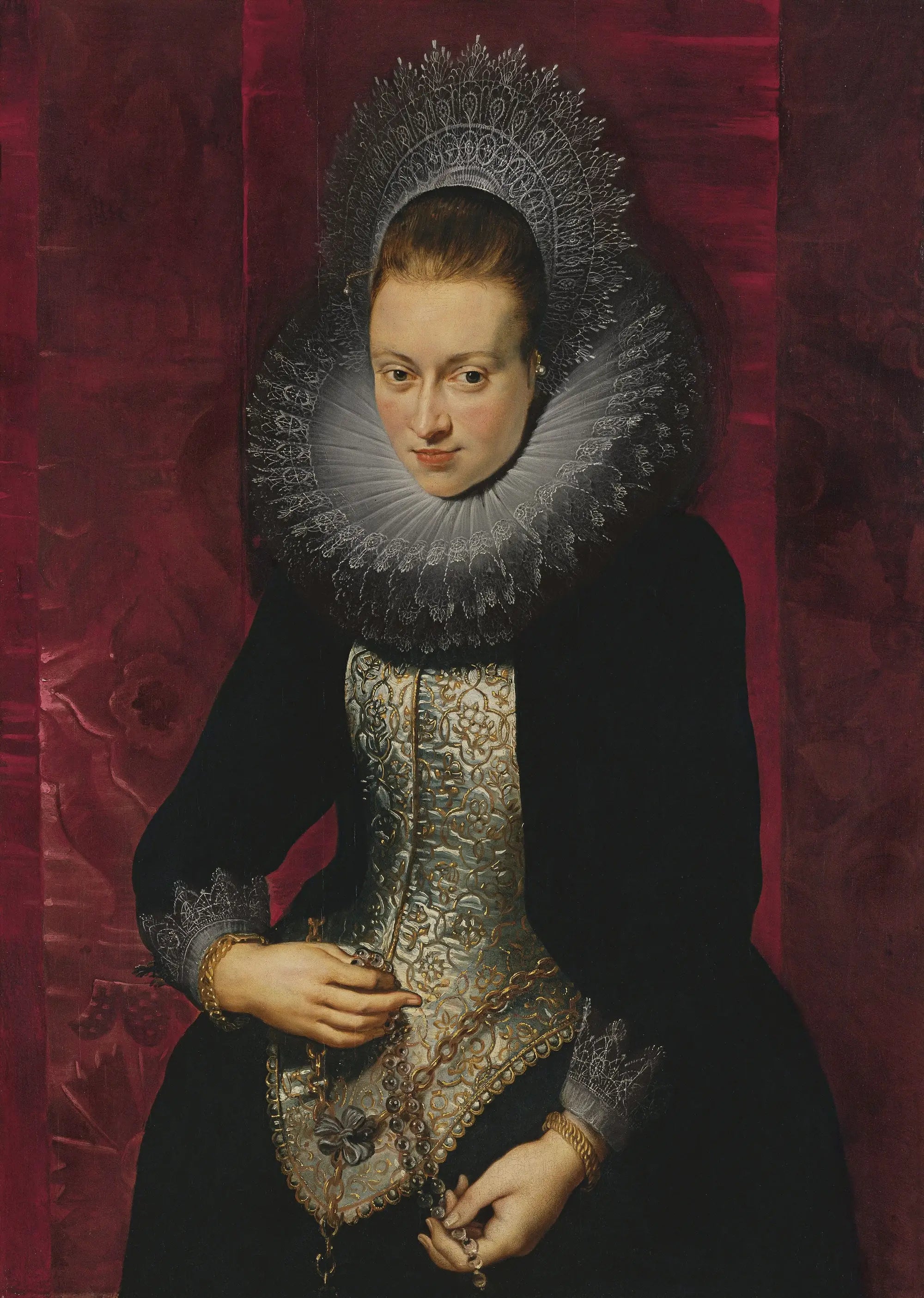 Portrait d’une jeune femme avec un rosaire - Peter Paul Rubens - Alpha Reproduction