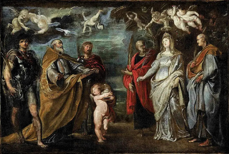Azizler Maure, Gregorius, Papianus, Nere, Domitille ve Achilleus - Peter Paul Rubens
