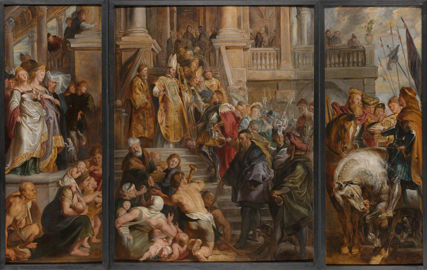 Saint Bavon İkonası için Yağlı Boya Taslağı, Gent - Peter Paul Rubens