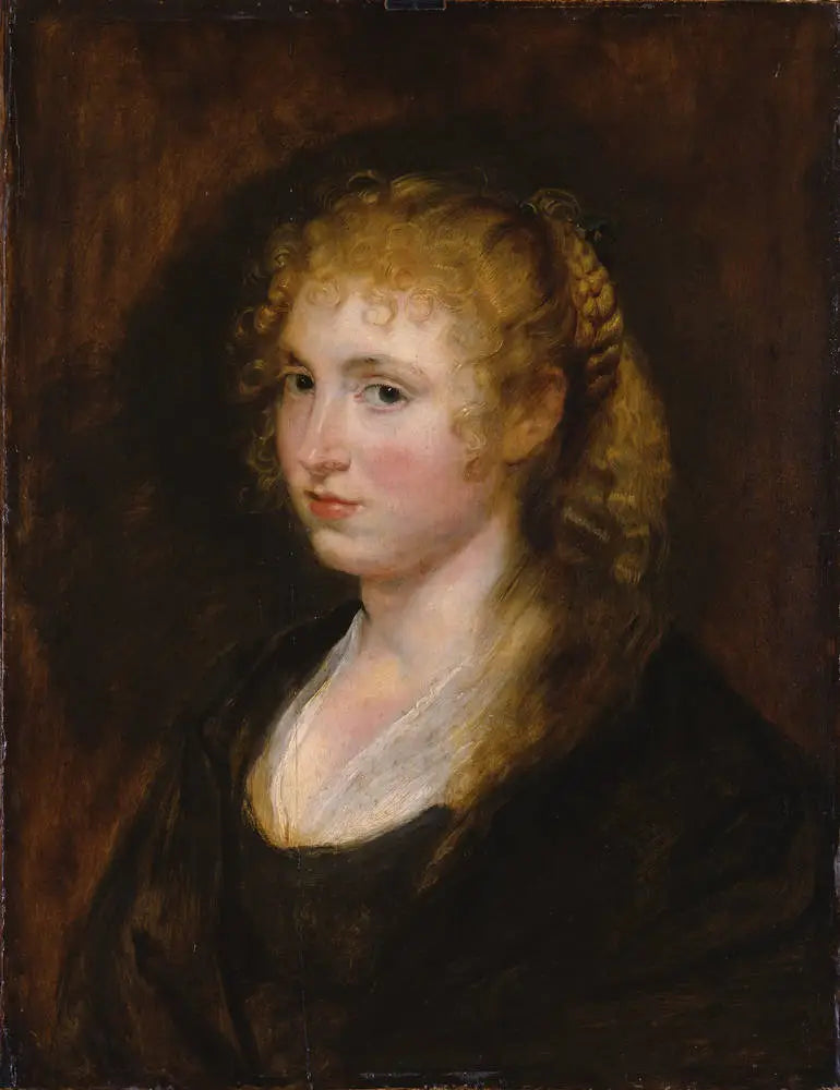 Sarışın Örgülü Bir Kadın Portresi - Peter Paul Rubens